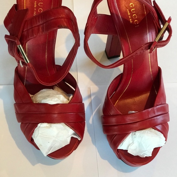 Red Gucci Heels - Picture 2 of 6